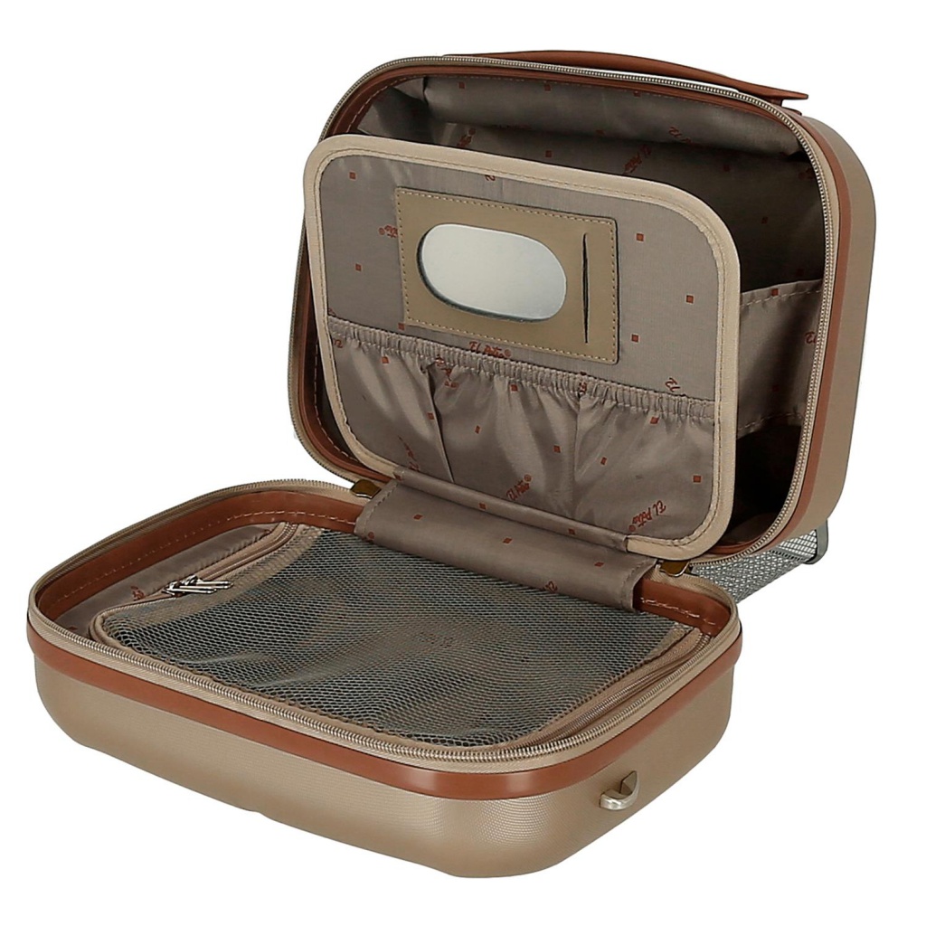 EL POTRO Ocuri Champagne, Cestovný kozmetický príručný kufrík, 21x29x15cm, 5123927