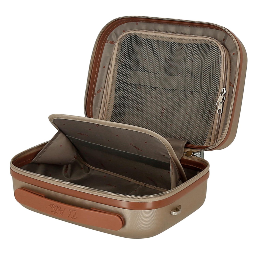 EL POTRO Ocuri Champagne, Cestovní kosmetický příruční kufřík, 21x29x15cm, 5123927