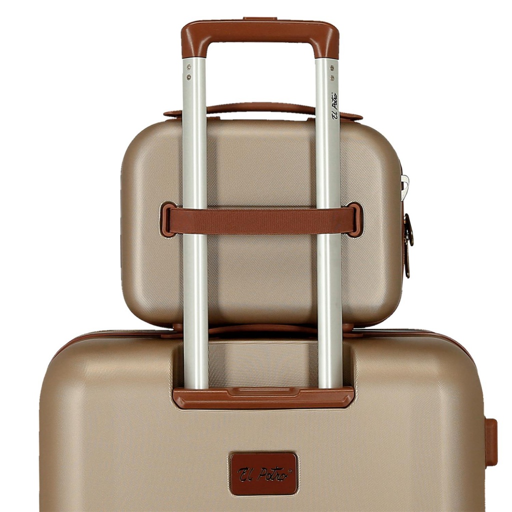 EL POTRO Ocuri Champagne, Cestovný kozmetický príručný kufrík, 21x29x15cm, 5123927