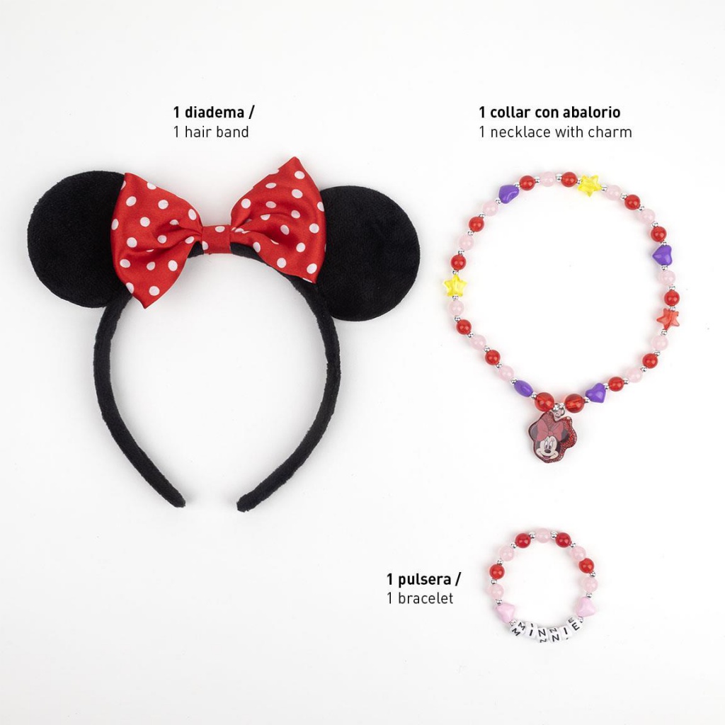 Beauty set MINNIE MOUSE (náhrdelník, náramek, čelenka), 2500002219