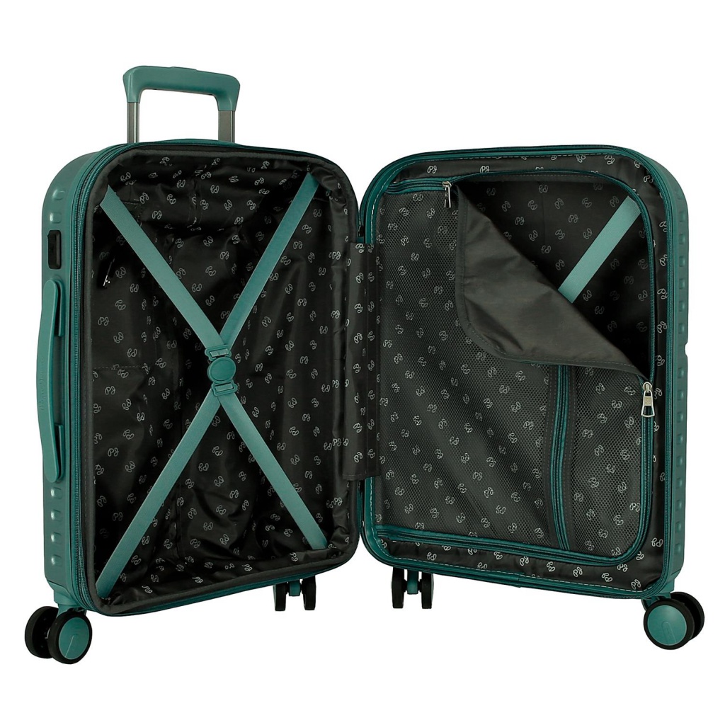 PEPE JEANS Highlight Verde – Cestovný kufor 55×40×20 cm, 37 L (príručná batožina, expander)