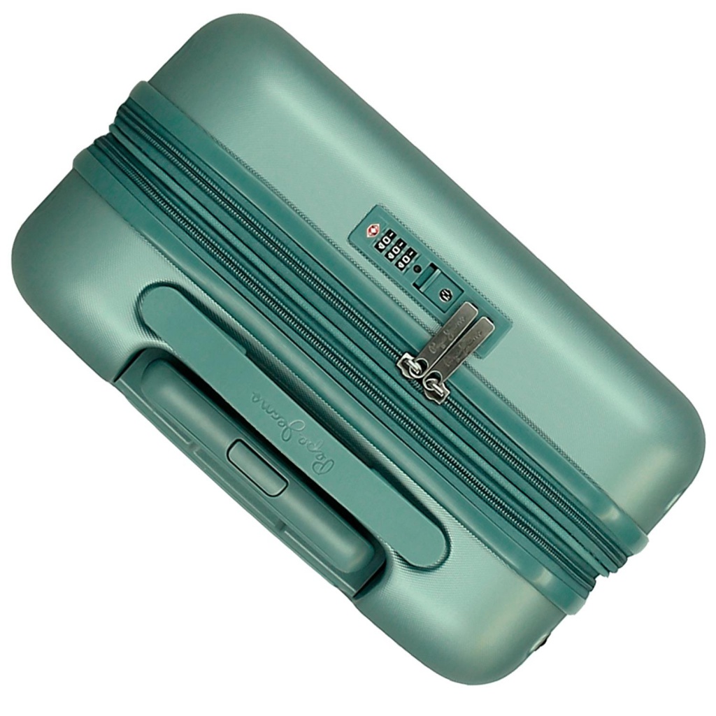 PEPE JEANS Highlight Verde – Cestovný kufor 55×40×20 cm, 37 L (príručná batožina, expander)