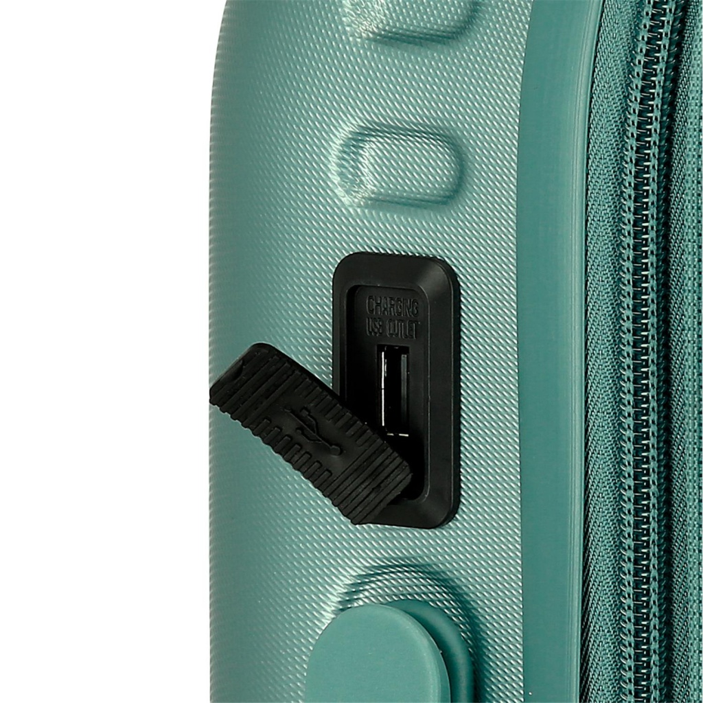 PEPE JEANS Highlight Verde – Cestovný kufor 55×40×20 cm, 37 L (príručná batožina, expander)