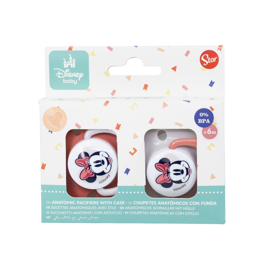 Anatomický silikonový dudlík MINNIE MOUSE, 2ks, 6M+, 10767