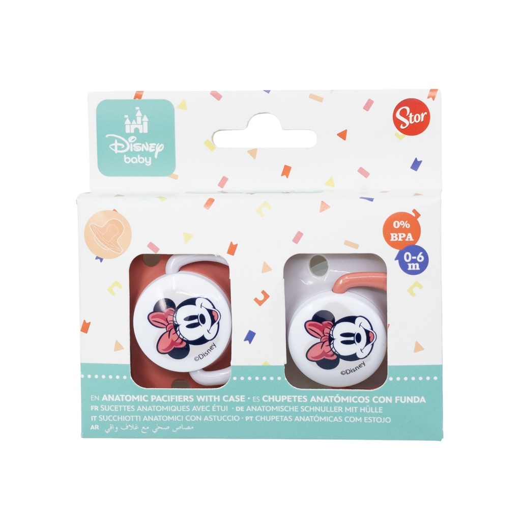 Anatomický silikonový dudlík MINNIE MOUSE, 2ks, 0-6M, 10769