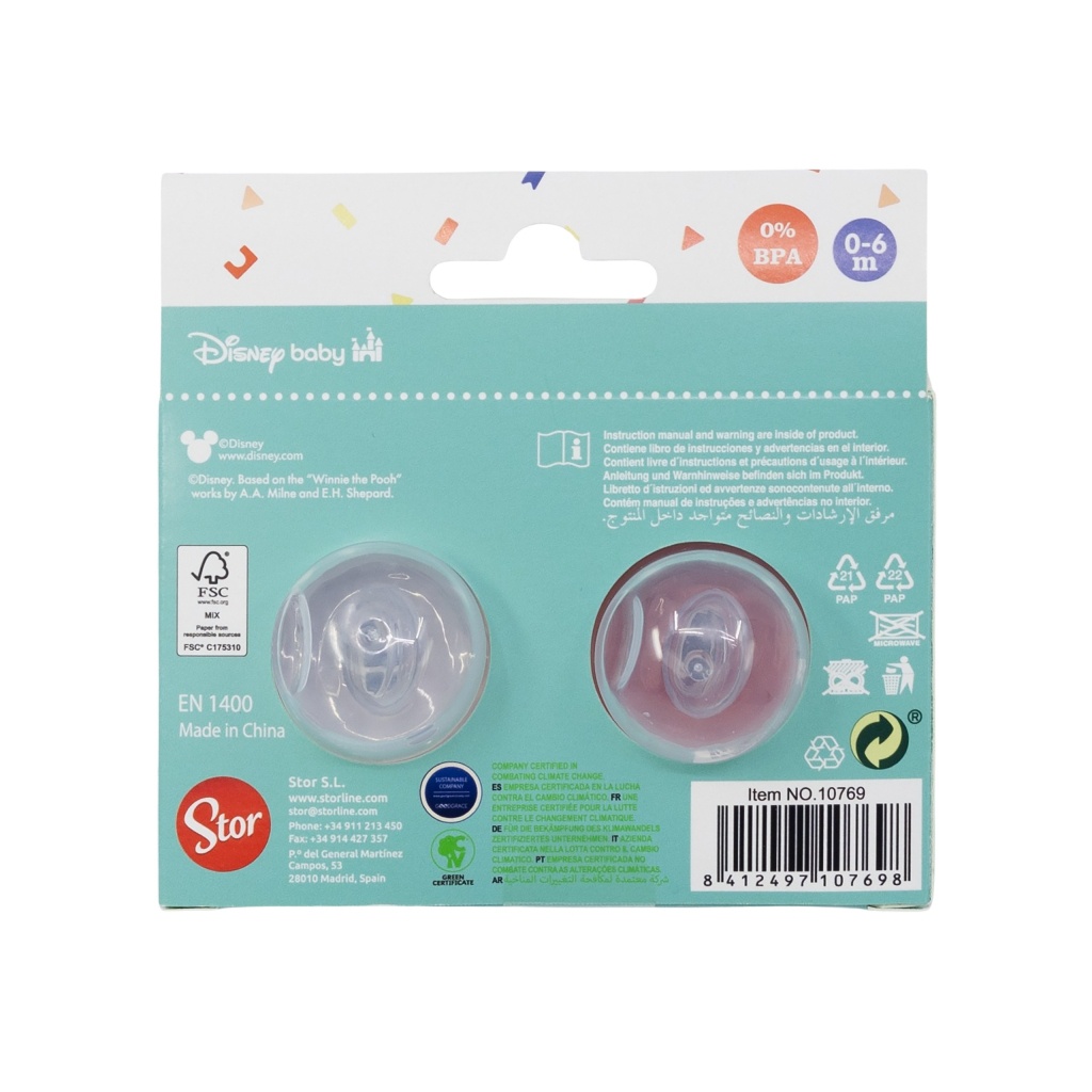 Anatomický silikonový dudlík MINNIE MOUSE, 2ks, 0-6M, 10769