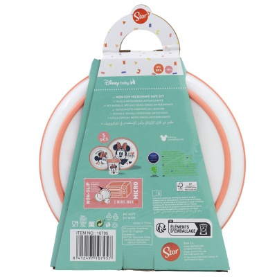 Dětské plastové nádobí MINNIE MOUSE Micro (talíř, miska, sklenice), 10795 Dětské plastové nádobí MINNIE MOUSE Micro (talíř, miska, sklenice), 10795