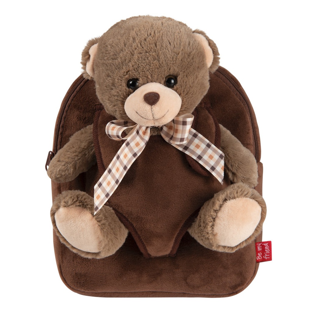 Detský mäkký batoh s plyšovou hračkou Perletti Toys Medveď