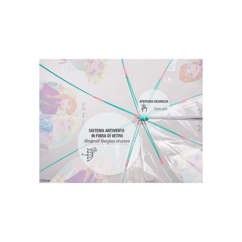 Dívčí deštník DISNEY FROZEN Transparent, 50255 Dívčí deštník DISNEY FROZEN Transparent, 50255