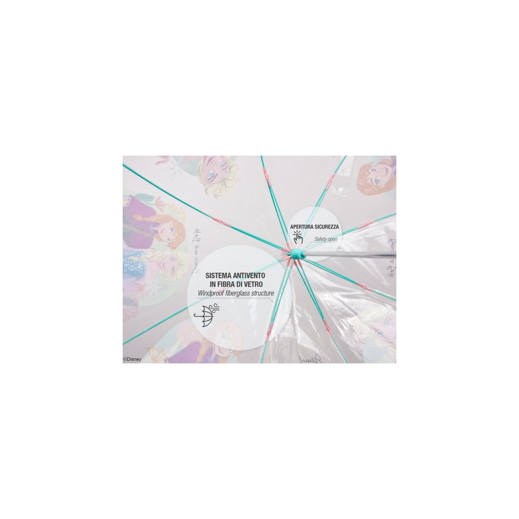 Dievčenský dáždnik DISNEY FROZEN Transparent, 50255