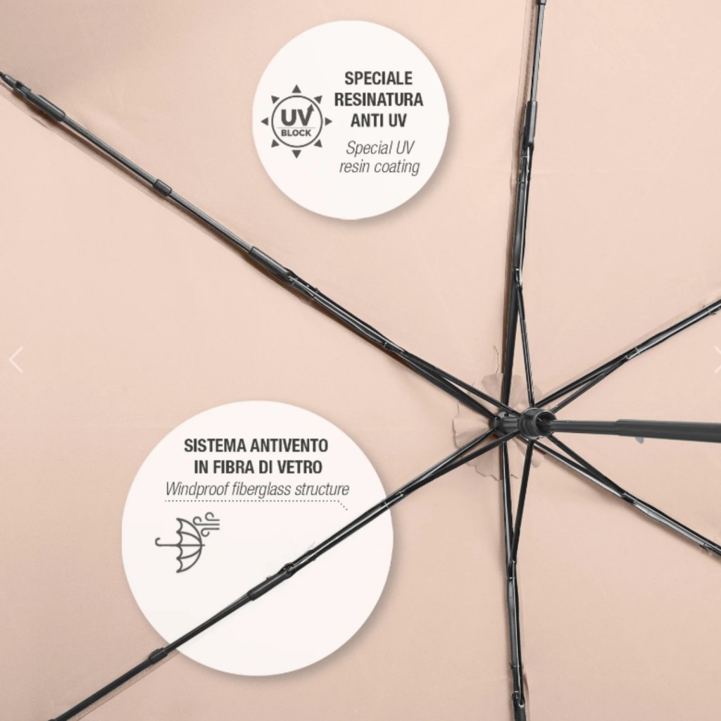 Skládací deštník s UV filtrem Perletti Time / Rosa Pastello, 26409