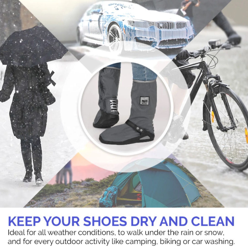 Kvalitní nepromokavé návleky na obuv Perletti Travel, velikost S 36/39, Grigio, 95044