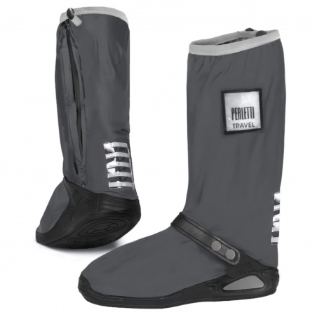 Kvalitní nepromokavé návleky na obuv Perletti Travel, velikost M 40/42, Grigio, 95045