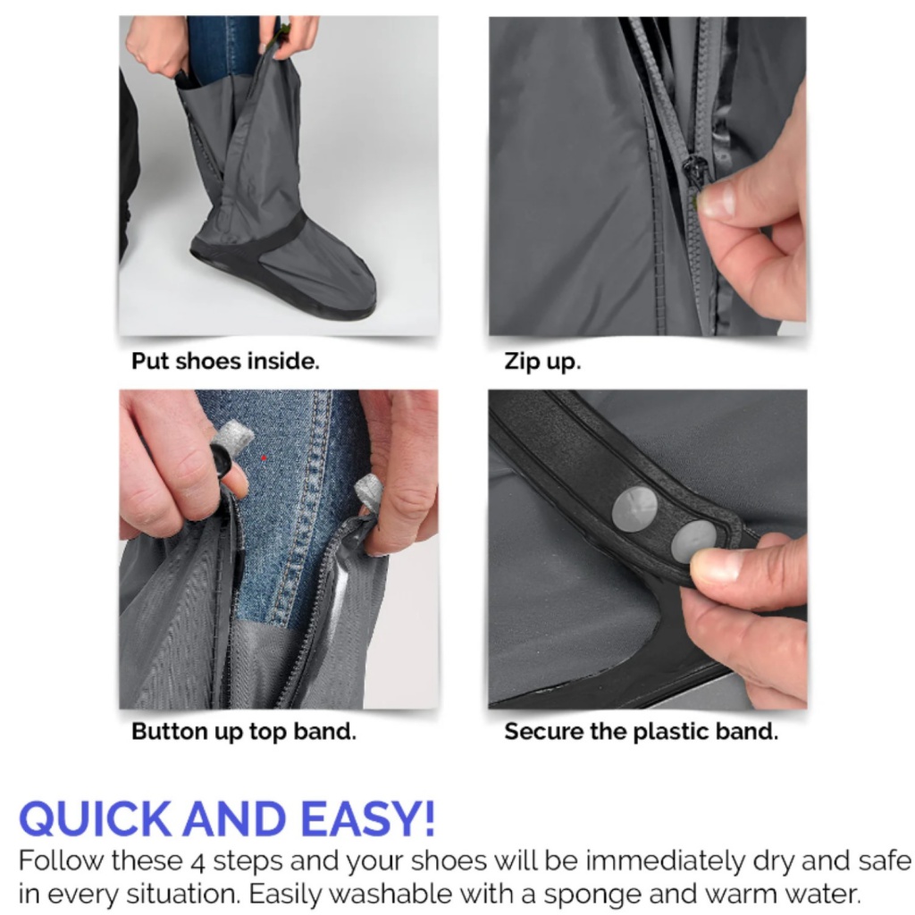 Kvalitné nepremokavé návleky na obuv Perletti Travel Grigio, veľkosť M 40/42, 95045