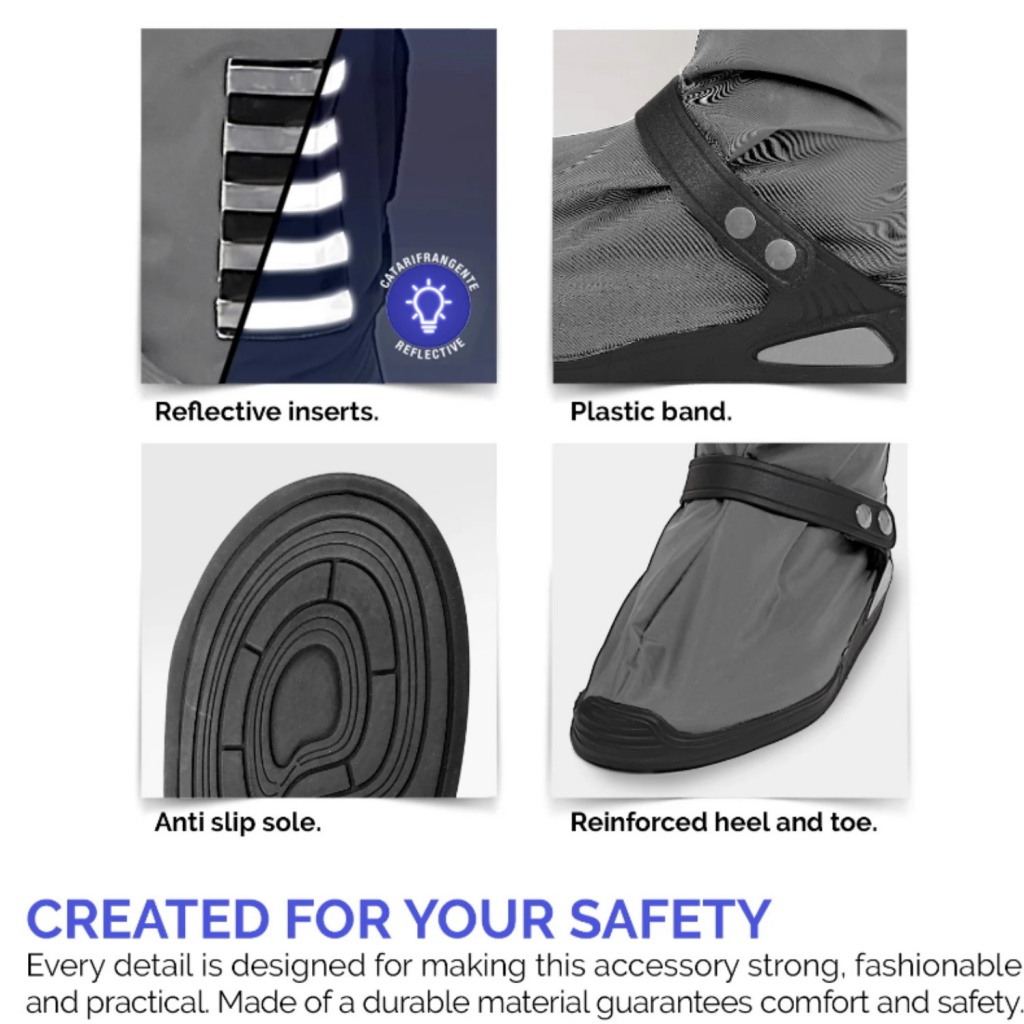 Kvalitné nepremokavé návleky na obuv Perletti Travel Grigio, veľkosť M 40/42, 95045