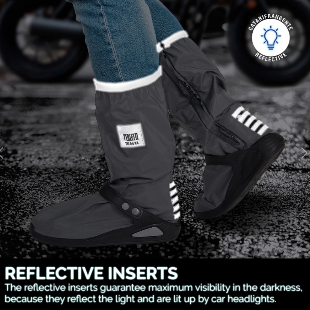 Kvalitné nepremokavé návleky na obuv Perletti Travel Nero, veľkosť S 36/39, 95047