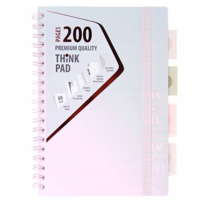 Poznámkový blok s rozdeľovačmi, 200 strán, A4 80g/m2 "AstraPAP Ombre", 104023007 Poznámkový blok s rozdeľovačmi, 200 strán, A4 80g/m2 "AstraPAP Ombre", 104023007