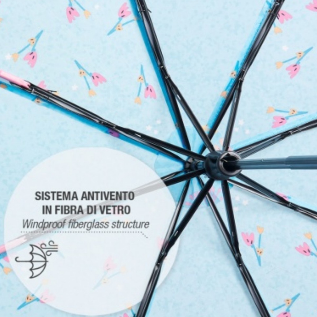 Dievčenský skladací dáždnik Disney Frozen Blue, 50256