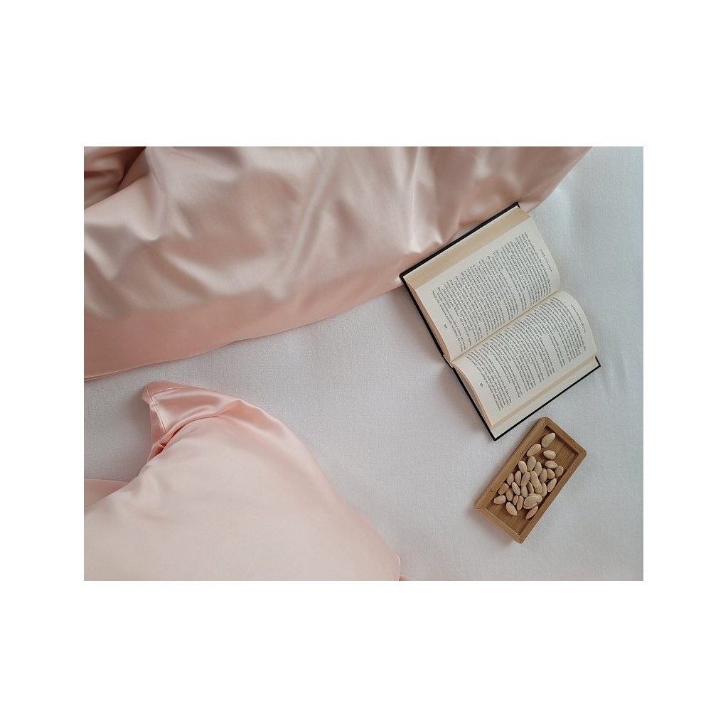 Bambusové povlečení Luna pudrová, Materiál: Bambusový satén, Rozměr: 1x70x90/1x140x200cm