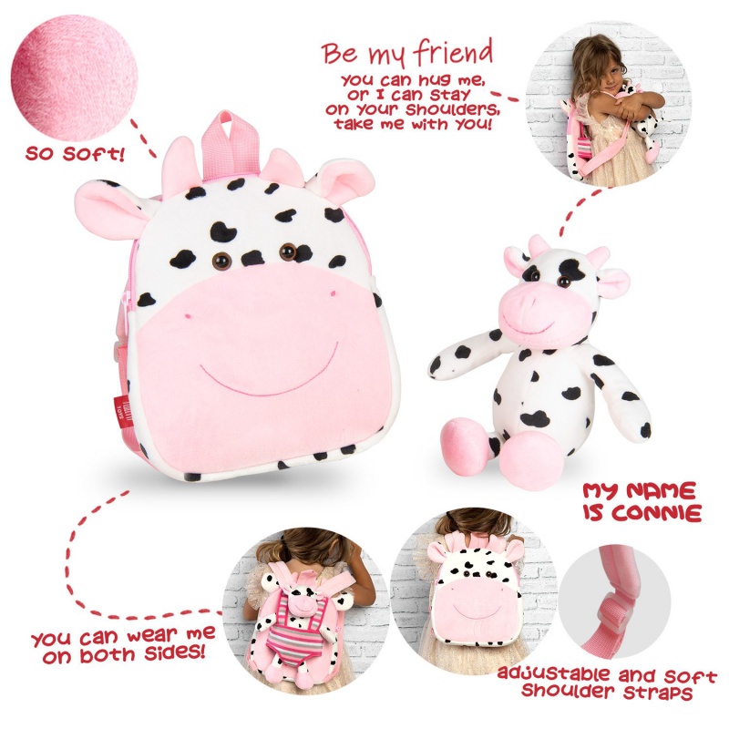 Detský obojstranný plyšový batoh s odnímateľnou hračkou Perletti Toys, OPICA, 13031 Detský obojstranný plyšový batoh s odnímateľnou hračkou Perletti Toys, OPICA, 13031