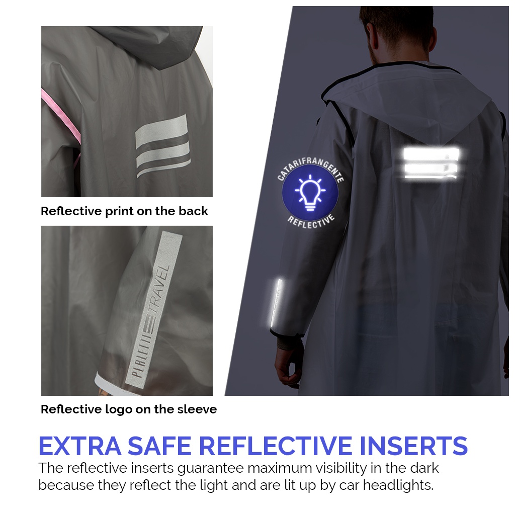 Kvalitní dámská pláštěnka Perletti Transparente Rosa, vel. S S, 14216