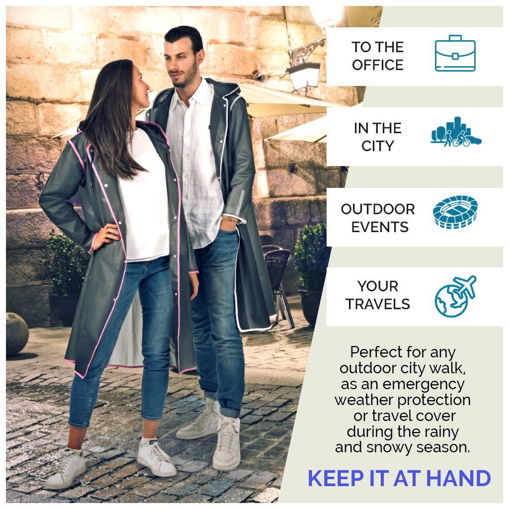 Kvalitný dámsky pršiplášť Perletti Transparente Rosa, veľ. S, 14216