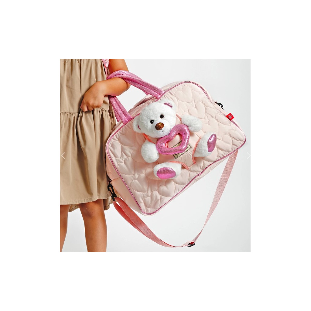 Ružová športová taška s ľadovým medveďom Perletti Kids, 13088