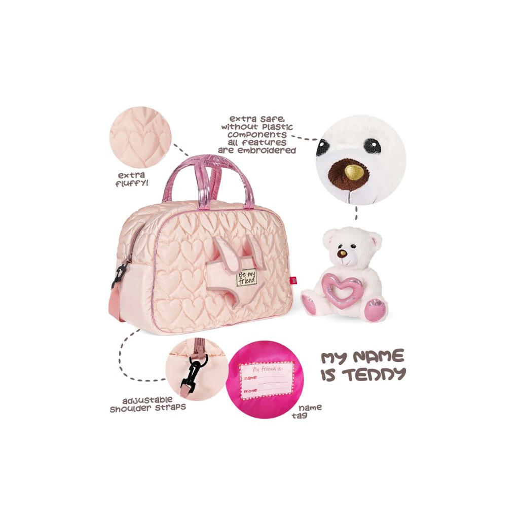 Ružová športová taška s ľadovým medveďom Perletti Kids, 13088