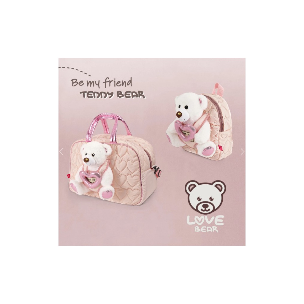 Ružová športová taška s ľadovým medveďom Perletti Kids, 13088