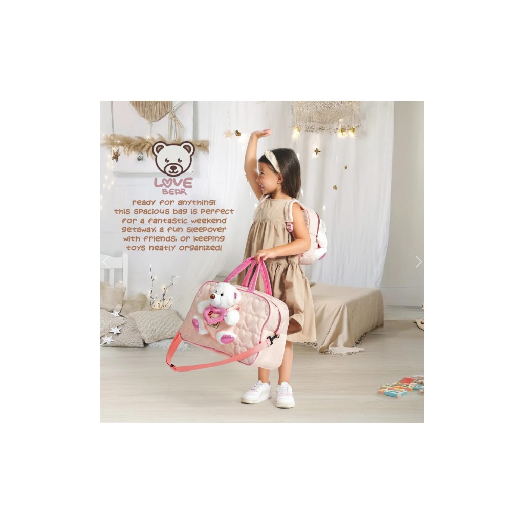 Ružová športová taška s ľadovým medveďom Perletti Kids, 13088
