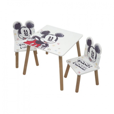 Dětský dřevěný stolek + židle MICKEY MOUSE, WD13695 Dětský dřevěný stolek + židle MICKEY MOUSE, WD13695