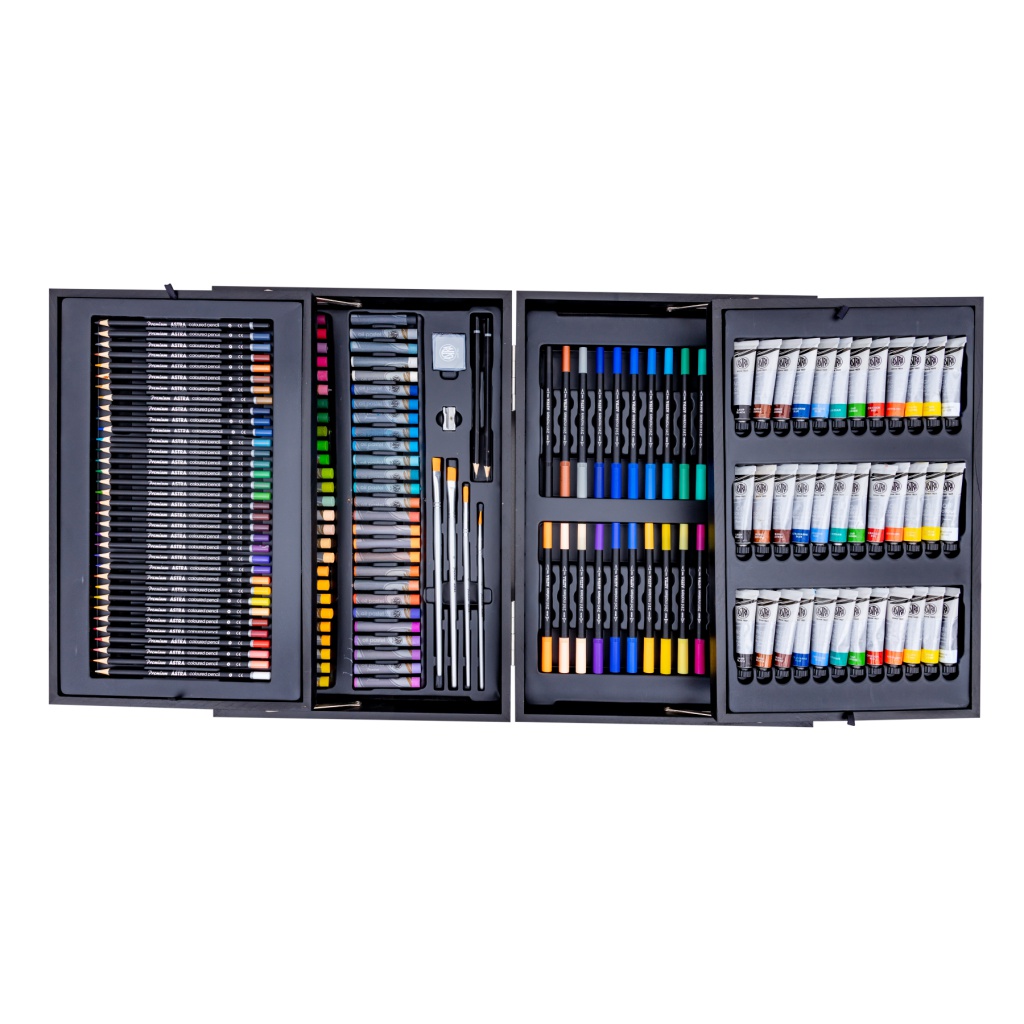 Artea Premium Art Set 218 dielov – luxusná umelecká sada