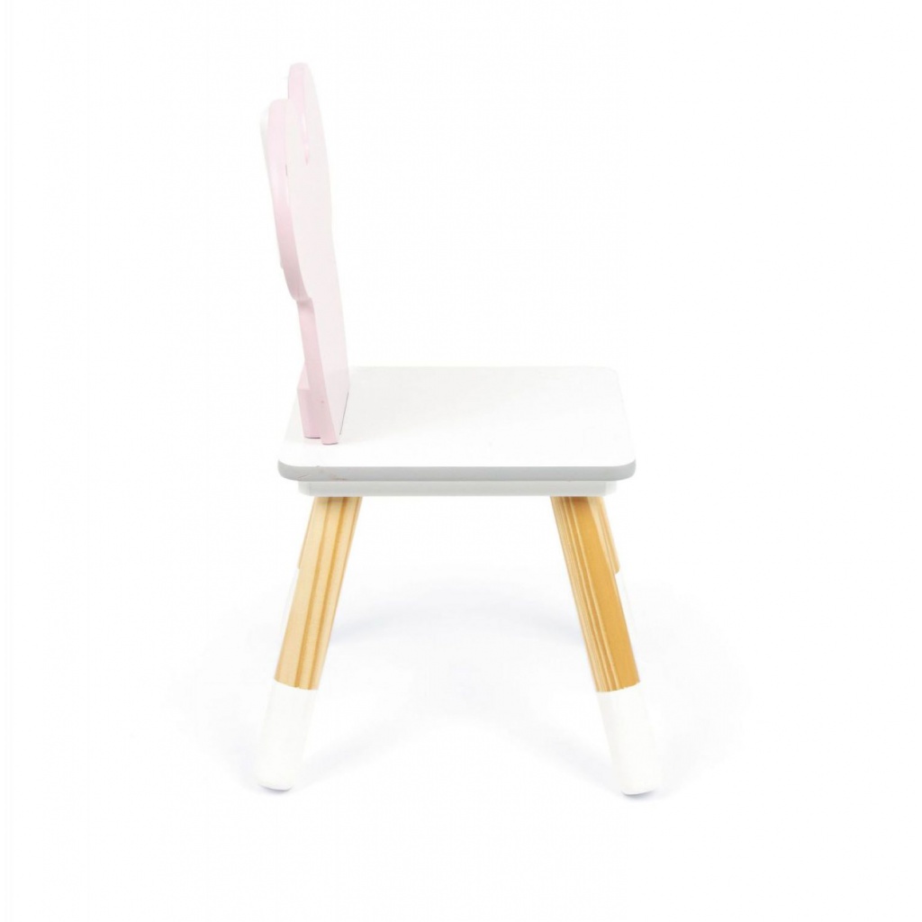 Detský drevený stolík + 2 stoličky MINNIE MOUSE Iconic – zábavný nábytok do detskej izby