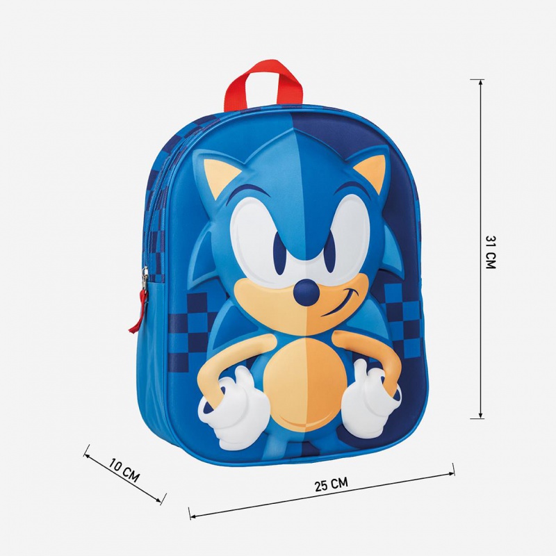 Detský 3D batoh Ježko Sonic – malý batoh pre deti ✓