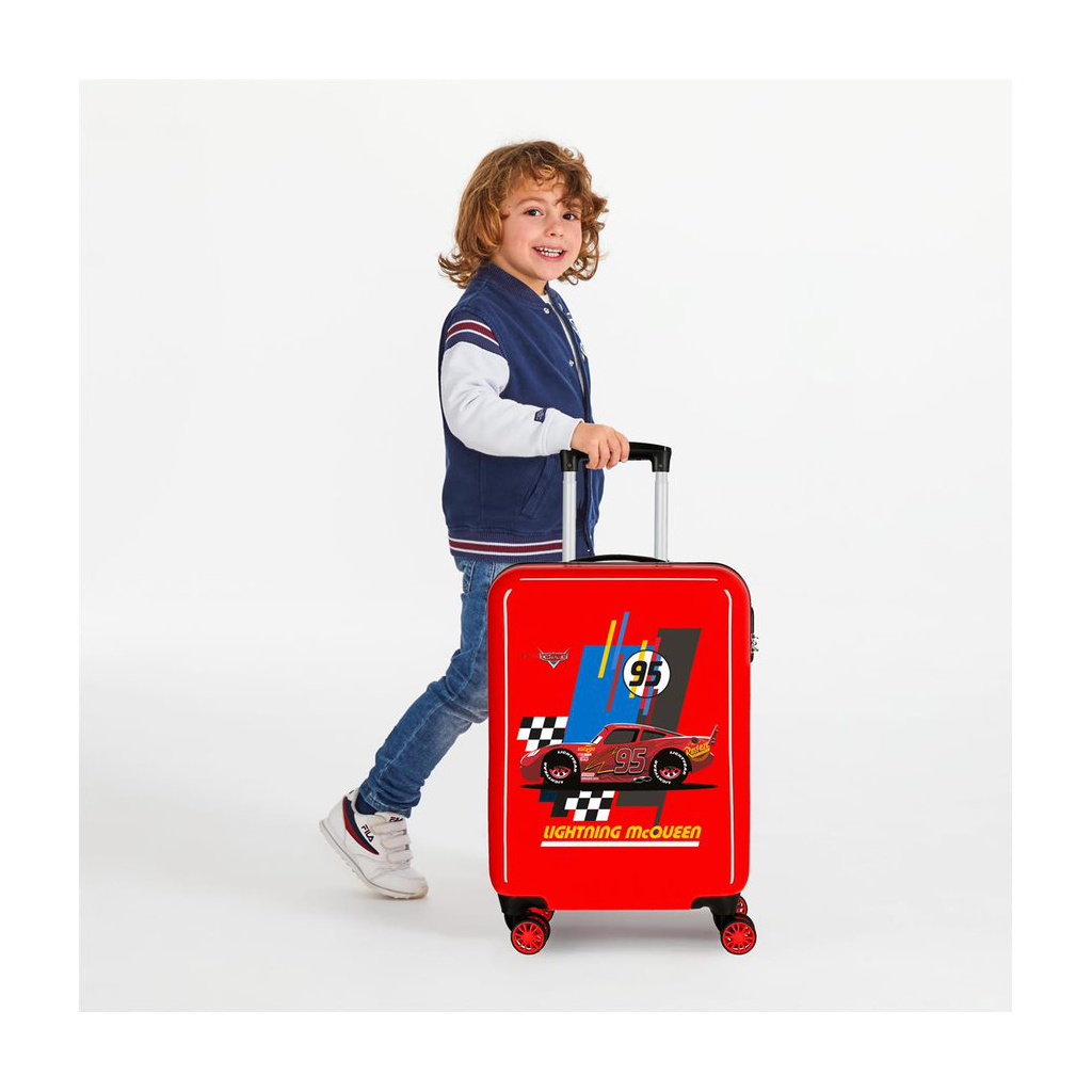 Luxusný detský ABS cestovný kufor DISNEY CARS McQueen – 34L, 55x38x20 cm