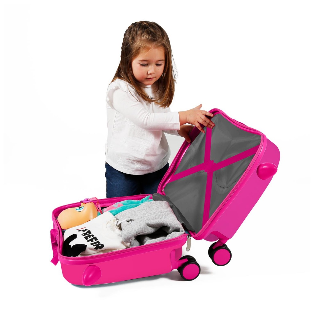 Dětský cestovní kufr na kolečkách / odrážedlo MINNIE MOUSE Pink, 34L, 23398E1