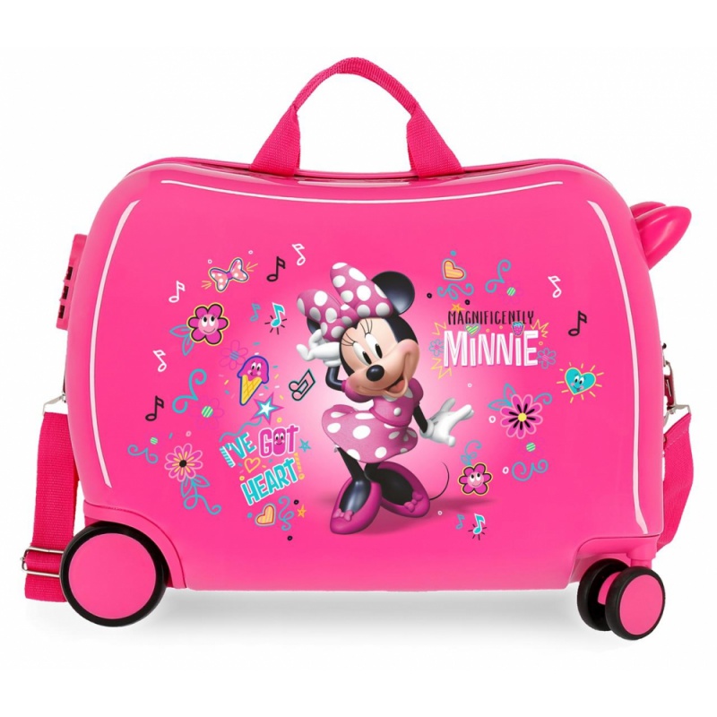 Dětský cestovní kufr na kolečkách / odrážedlo MINNIE MOUSE Pink, 34L, 23398E1 Dětský cestovní kufr na kolečkách / odrážedlo MINNIE MOUSE Pink, 34L, 23398E1
