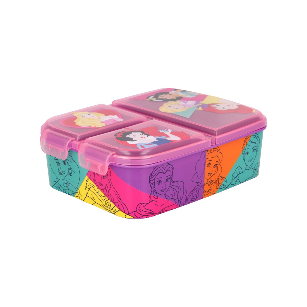 Delený box na desiatu Disney Princess 3 priehradky