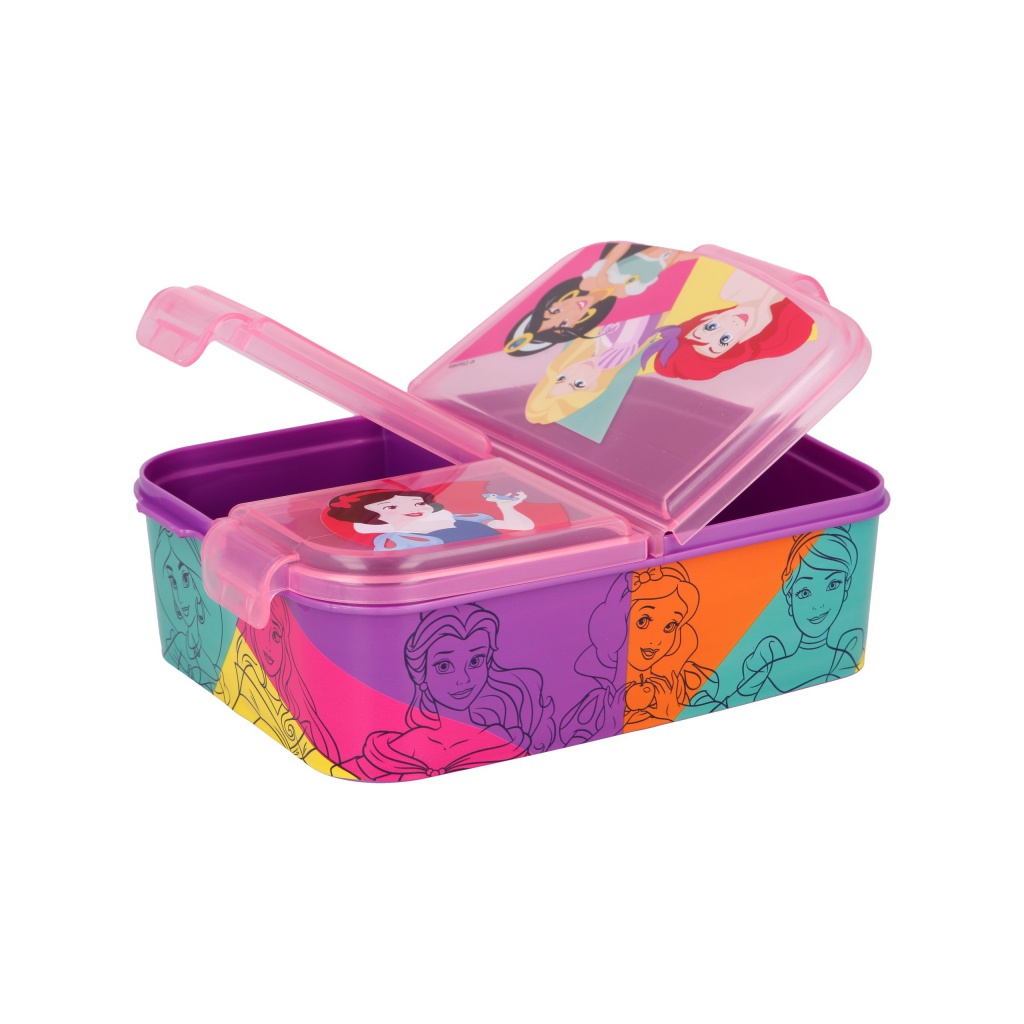 Delený box na desiatu Disney Princess 3 priehradky