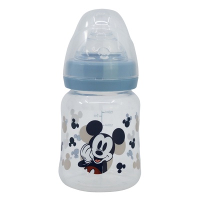 Dojčenská antikoliková fľaša Mickey Mouse Baby Blue, 150ml, 10401 Dojčenská antikoliková fľaša Mickey Mouse Baby Blue, 150ml, 10401