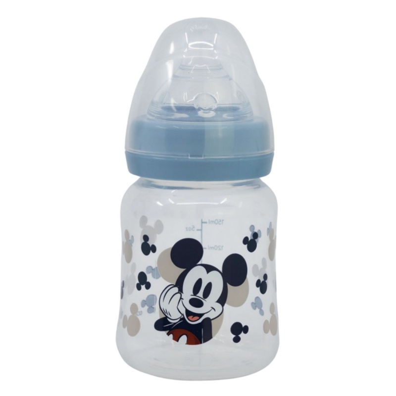 Dojčenská antikoliková fľaša Mickey Mouse Baby Blue, 150ml, 10401 Dojčenská antikoliková fľaša Mickey Mouse Baby Blue, 150ml, 10401