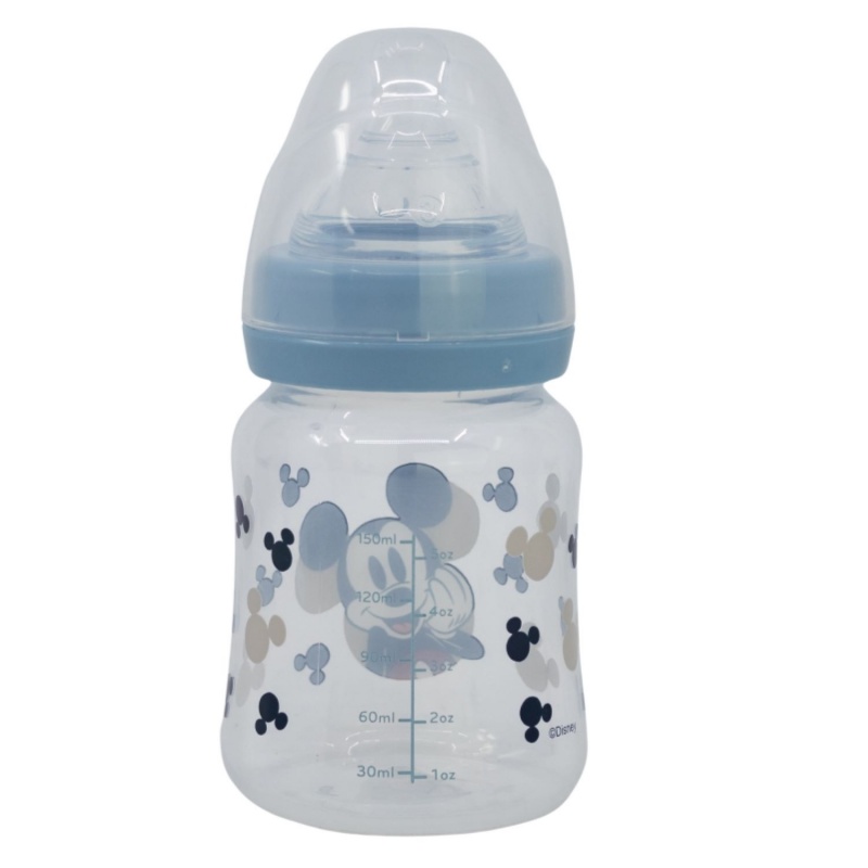 Dojčenská antikoliková fľaša Mickey Mouse Baby Blue, 150ml, 10401 Dojčenská antikoliková fľaša Mickey Mouse Baby Blue, 150ml, 10401