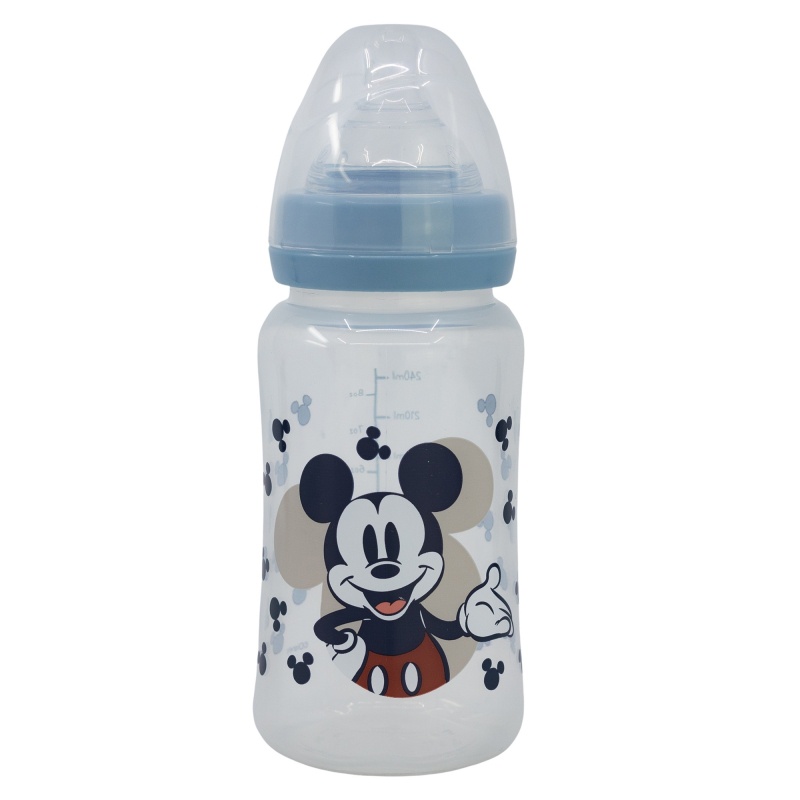 Dojčenská antikoliková fľaša Mickey Mouse Baby Blue, 240ml, 10402 Dojčenská antikoliková fľaša Mickey Mouse Baby Blue, 240ml, 10402