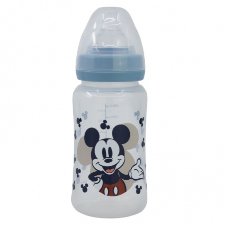 Dojčenská antikoliková fľaša Mickey Mouse Baby Blue, 240ml, 10402
