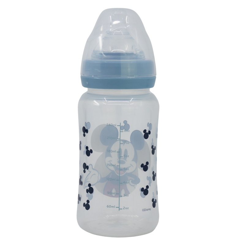 Dojčenská antikoliková fľaša Mickey Mouse Baby Blue, 240ml, 10402 Dojčenská antikoliková fľaša Mickey Mouse Baby Blue, 240ml, 10402
