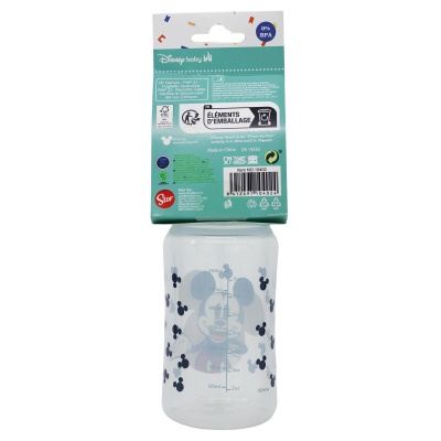 Dojčenská antikoliková fľaša Mickey Mouse Baby Blue, 240ml, 10402 Dojčenská antikoliková fľaša Mickey Mouse Baby Blue, 240ml, 10402