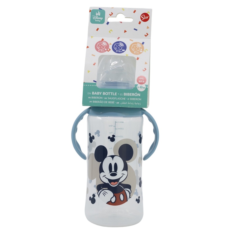Kojenecká láhev s držadly Mickey Mouse, 360ml, 10+, 10404 Kojenecká láhev s držadly Mickey Mouse, 360ml, 10+, 10404
