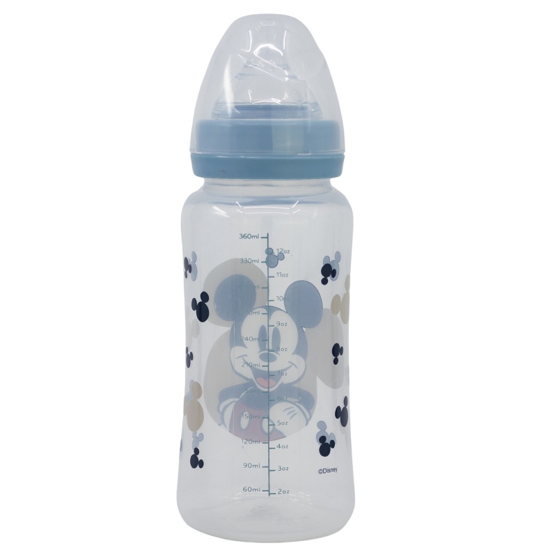 Dojčenská antikoliková fľaša Mickey Mouse Baby Blue, 360ml, 10403