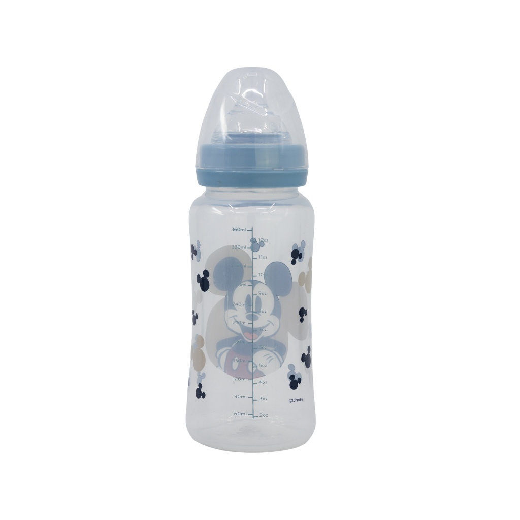 Dojčenská antikoliková fľaša Mickey Mouse Baby Blue, 360ml, 10403