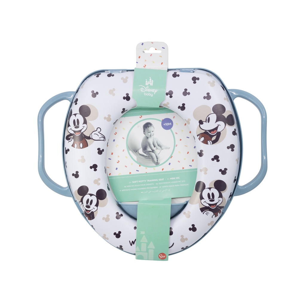 Redukcia na WC s držadlami - Soft Mickey Mouse Baby Blue, 10471
